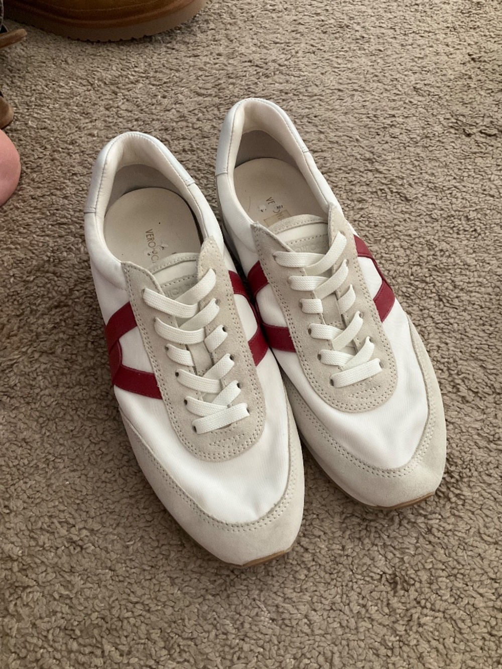 Veronica Beard Penrose Sneaker Beige Suede and Nylon Sneaker - Picture 6 of 9